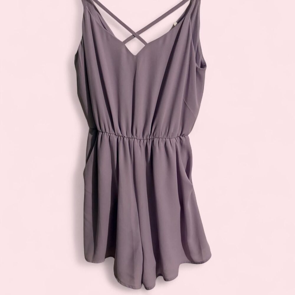 Lush-clothing Women's Purple Playsuit-romper